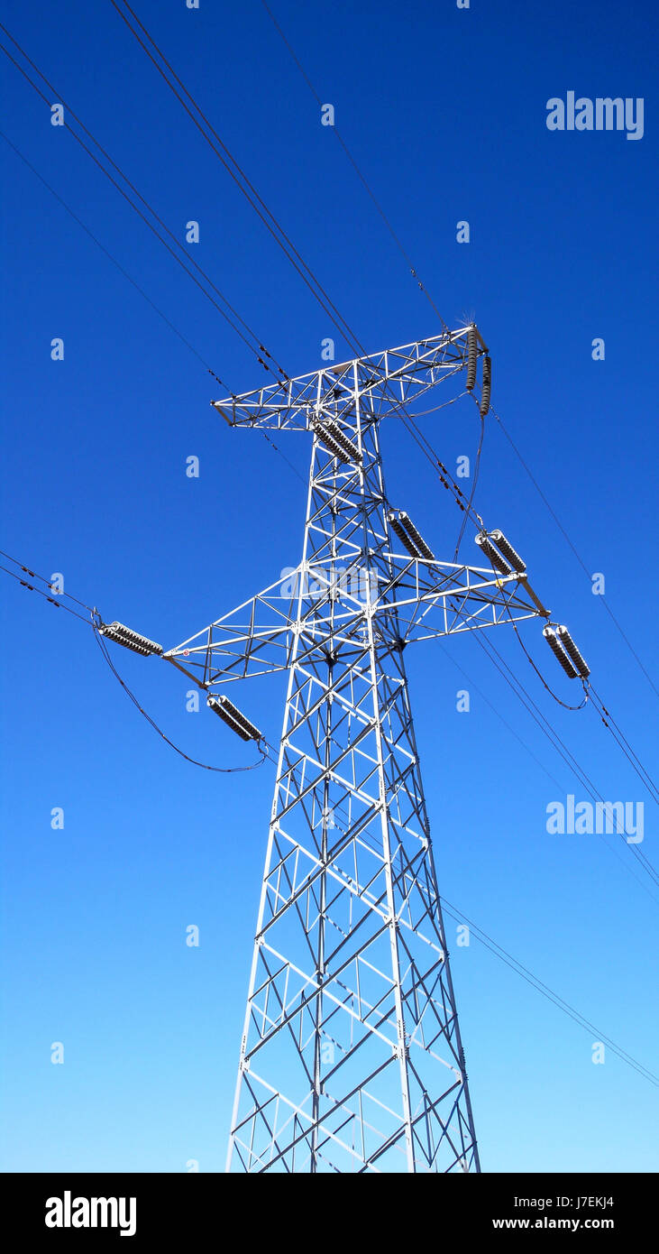 Industrie Energie Strom Strom Spannung hohe Kraftübertragung groß Stockfoto