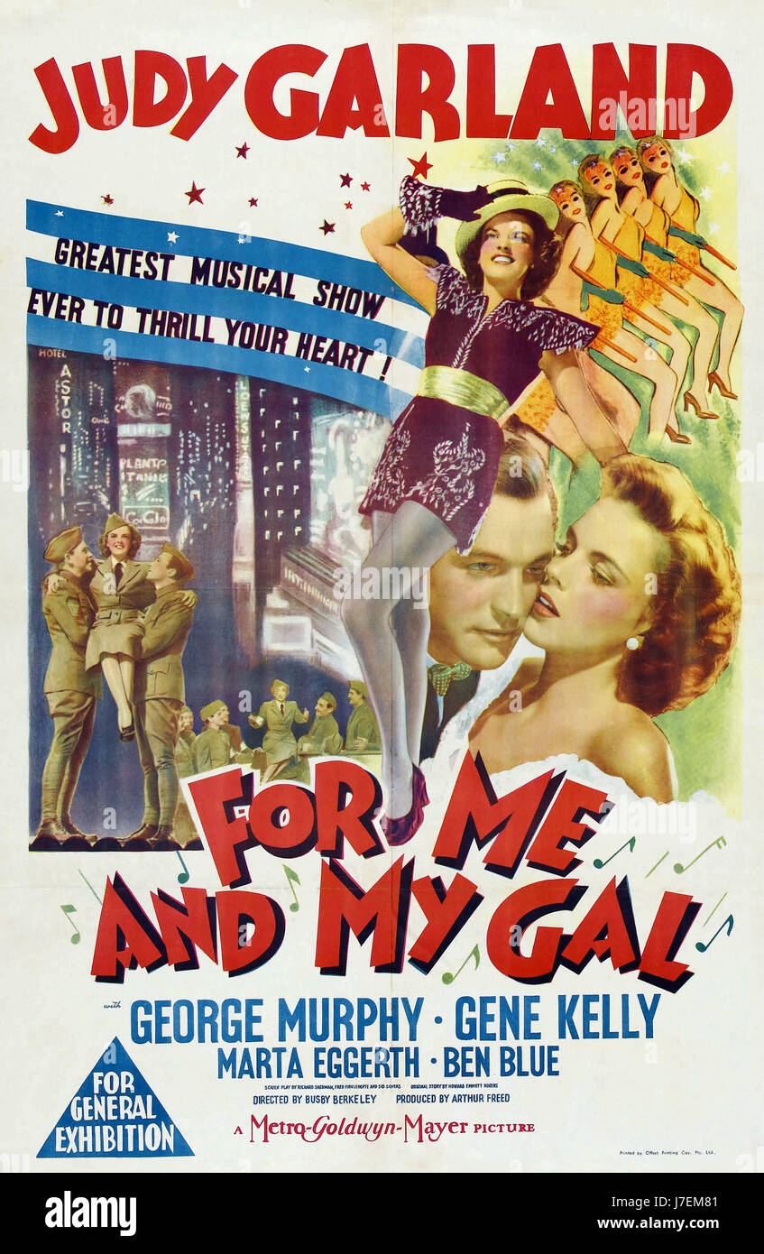 FÜR mich und meine GAL Plakat für den 1942 MGM Film musikalische mit Judy Garland und Gene Kelly Stockfoto