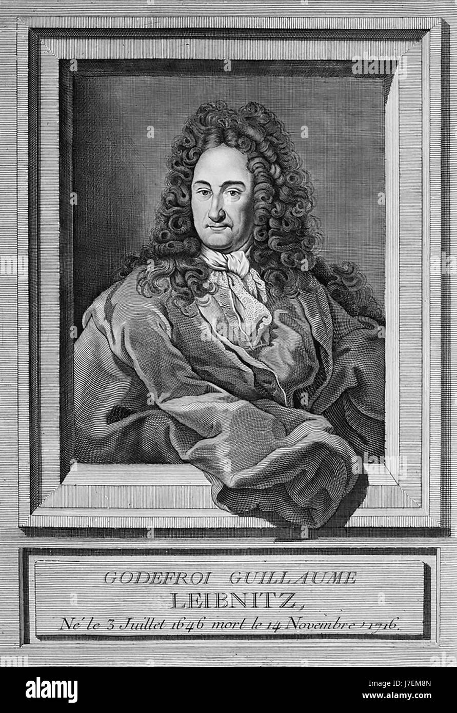 GOTTFRIED WILHELM LEIBNIZ (1646-1716) deutscher Mathematiker und Philosoph Stockfoto