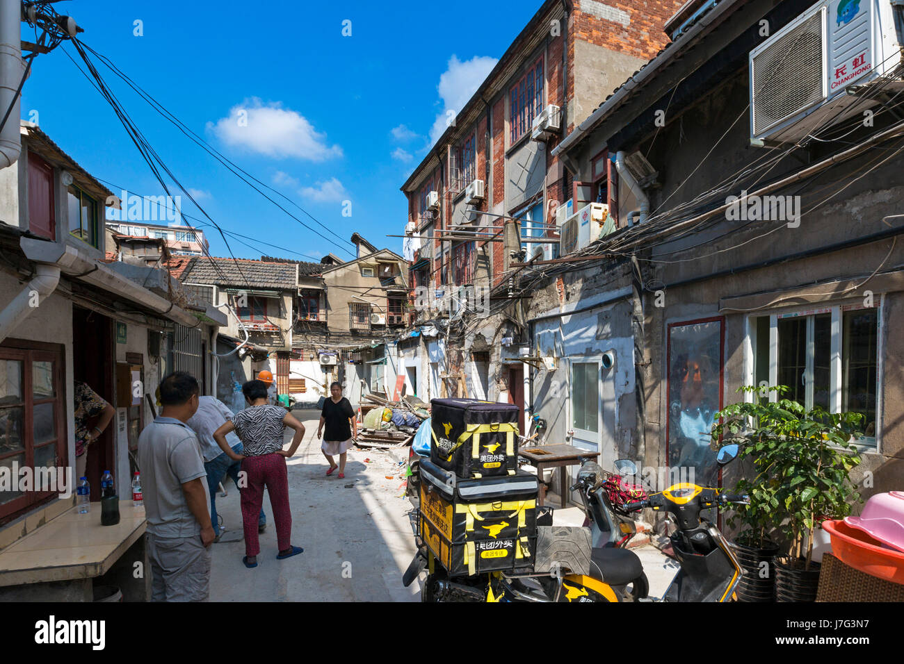 Alten Wohn-Wohnsiedlung, Shanghai, China Stockfoto