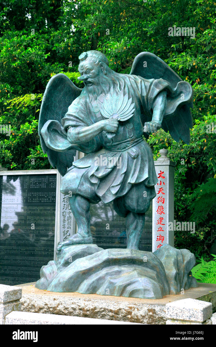 Tengu-Statue am Mount Takao Yakuoin Tempel Hachioji Stadt Tokio Japan Stockfoto