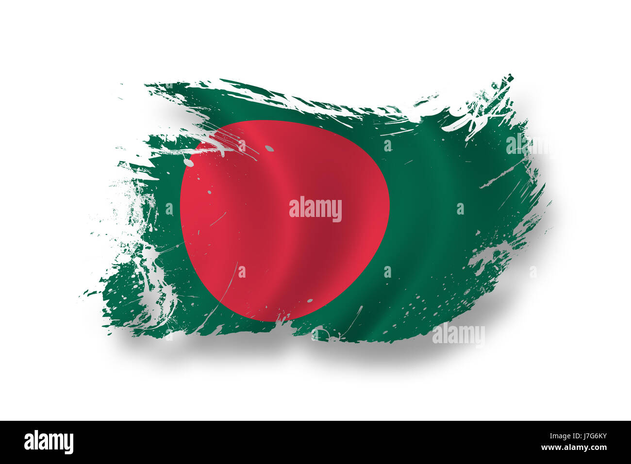 Flagge Nationalflagge Bangladesch Schlag Bangladesch Piktogramm Nationalsymbol Stockfoto