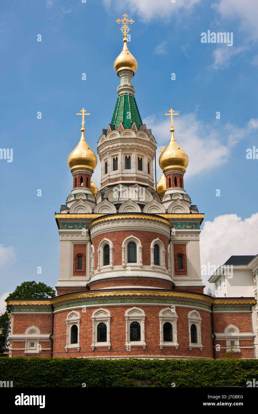 Religion Kirche Wien Kathedrale blau Orthodoxie glauben Kirche Himmel Stockfoto