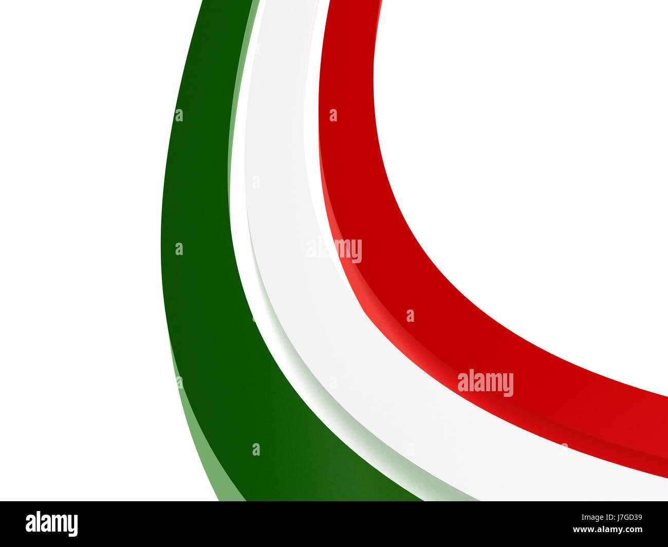 Flagge Italien Italien Streifen Streifen grüne Flagge italienische abstrakte Piktogramm symbol Stockfoto