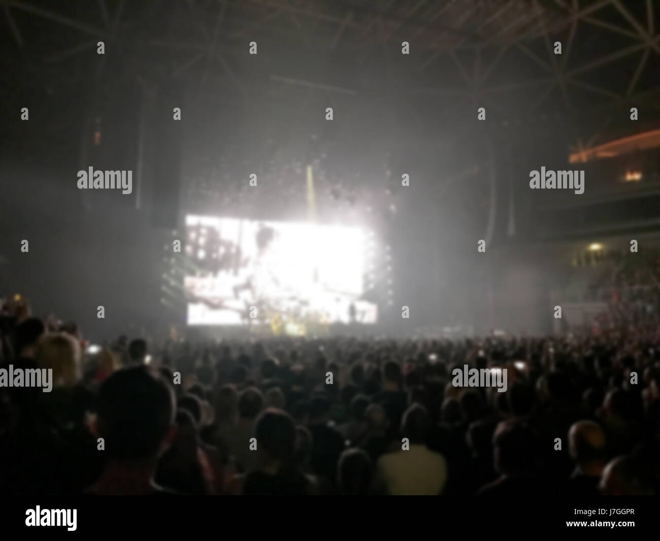 verschwommene Konzert-Hintergrund-Licht-show Stockfoto
