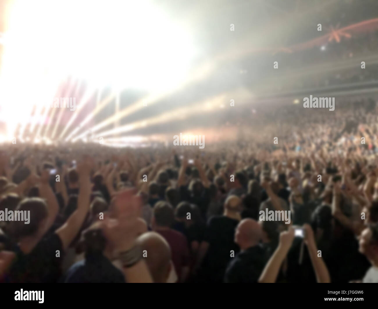 verschwommene Konzert-Hintergrund-Licht-show Stockfoto