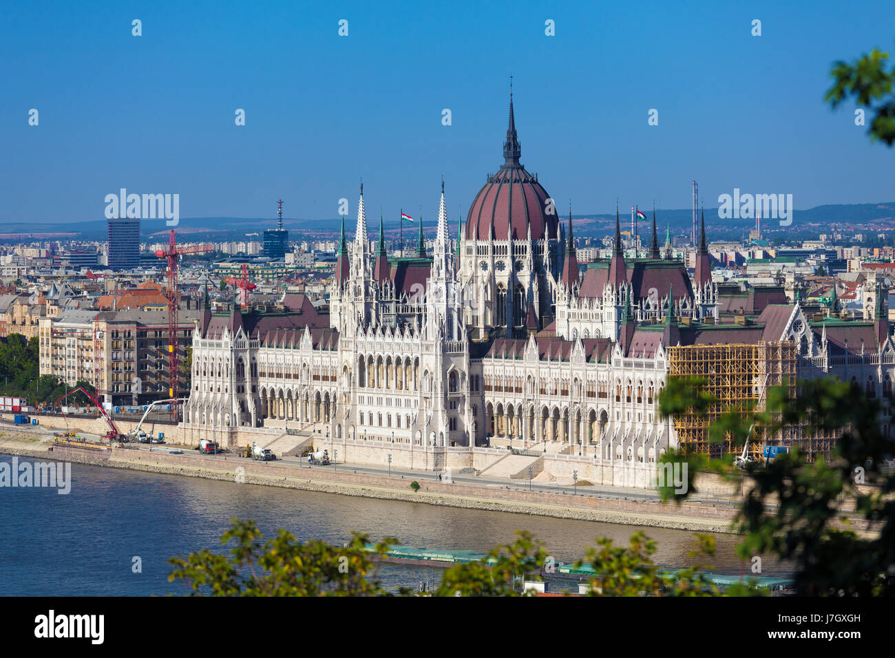 Parlamentsgebäude in Budapest, Ungarn Stockfoto