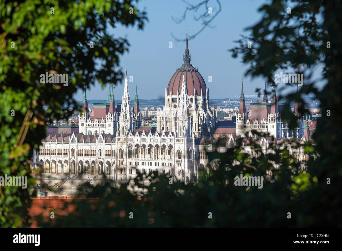 Parlamentsgebäude in Budapest, Ungarn Stockfoto