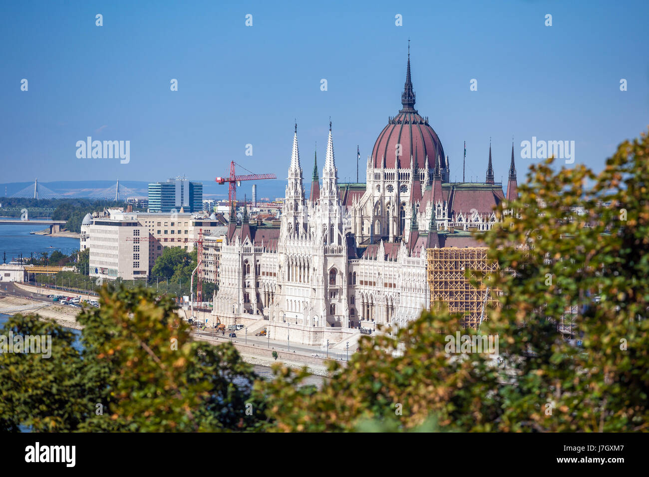 Parlamentsgebäude in Budapest, Ungarn Stockfoto
