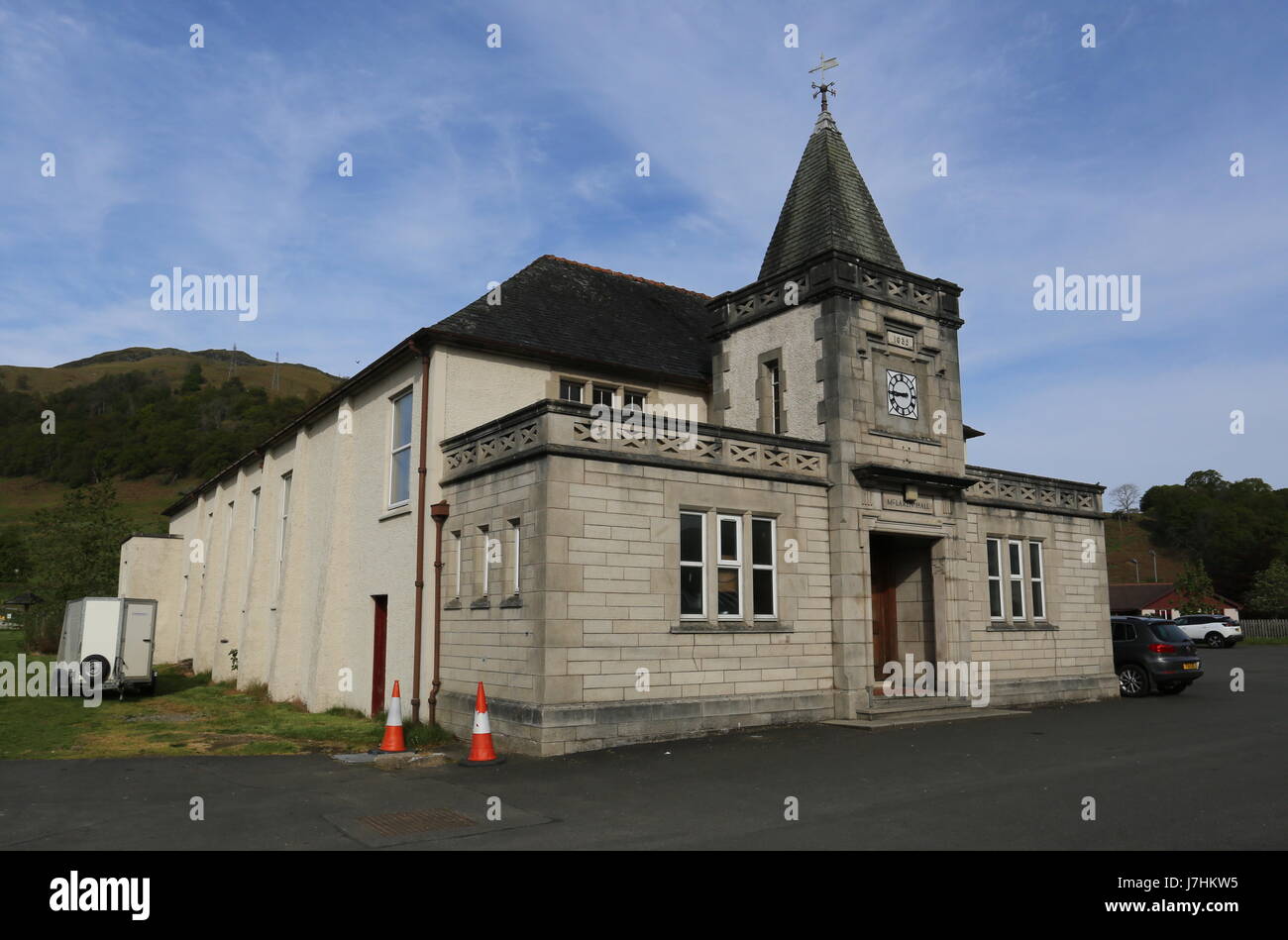 Die Außenseite des killin Village Hall Schottland Mai 2017 Stockfoto