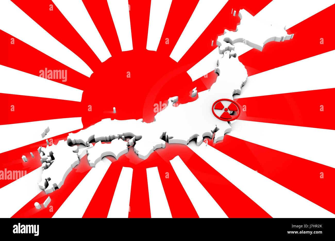 Katastrophe Erdbeben Japan Katastrophe radioaktive atomaren nuklearen Fallout Energie Stockfoto