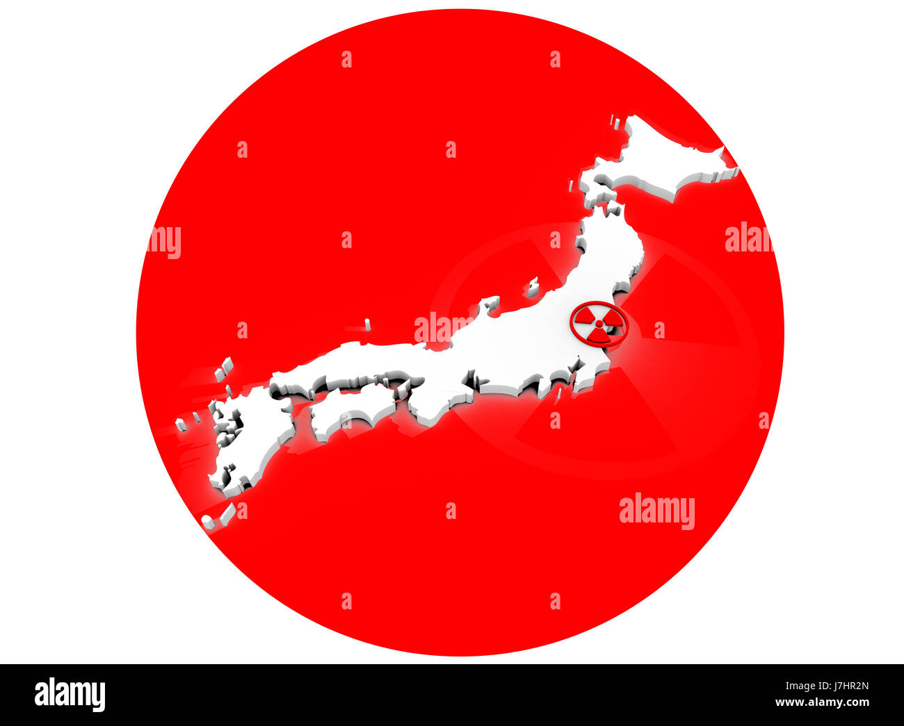 Katastrophe Erdbeben Japan Katastrophe radioaktive atomaren nuklearen Fallout Energie Stockfoto