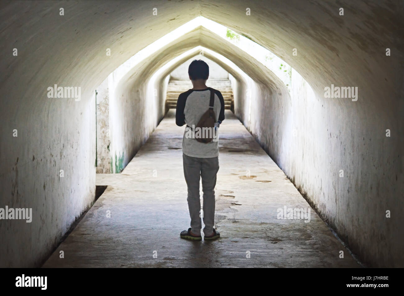 Unterirdischen Tunnel in Taman Sari Wasserburg Komplex, Yogyakarta Stockfoto