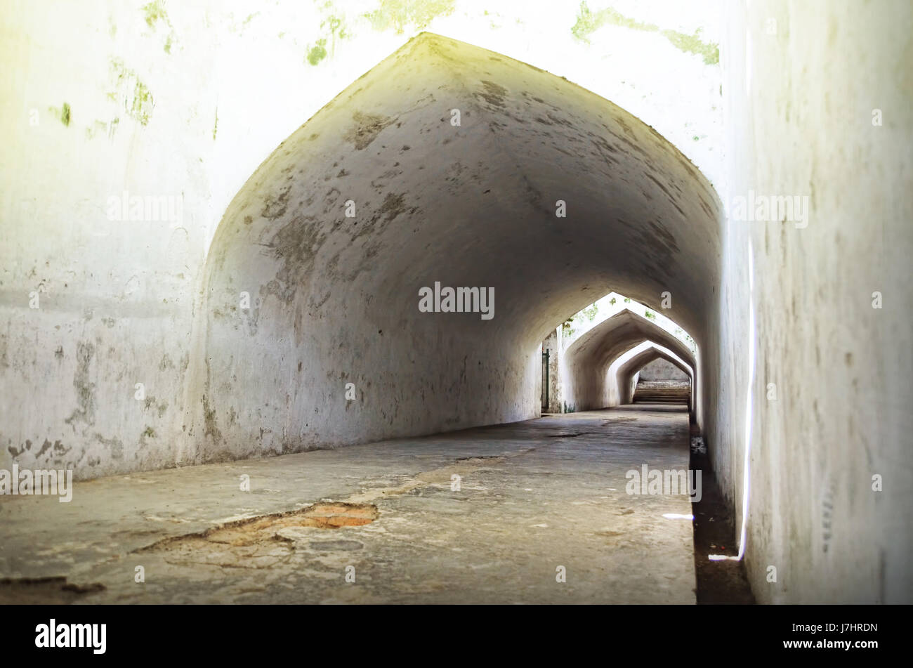 Unterirdischen Tunnel in Taman Sari Wasserburg Komplex, Yogyakarta Stockfoto