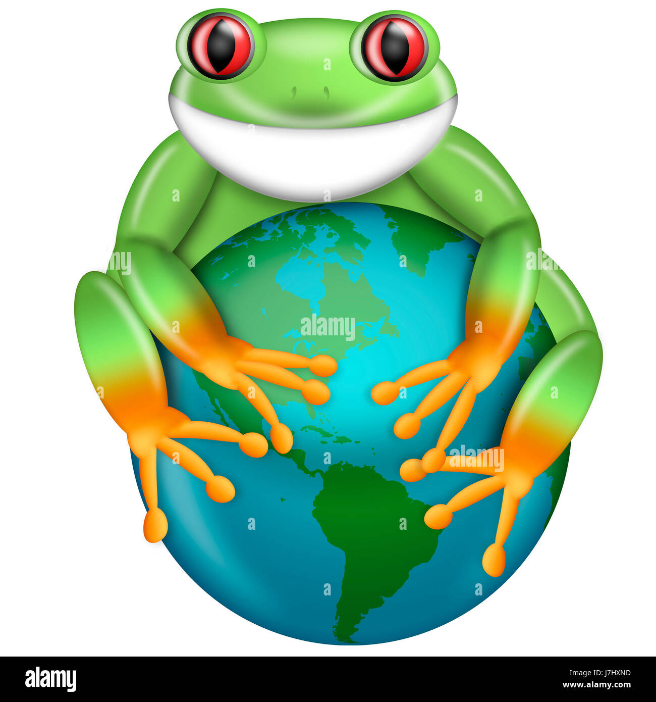 Amphibie Globus Planet Erde global Amazon Karte Atlas Weltkarte der Welt  Stockfotografie - Alamy