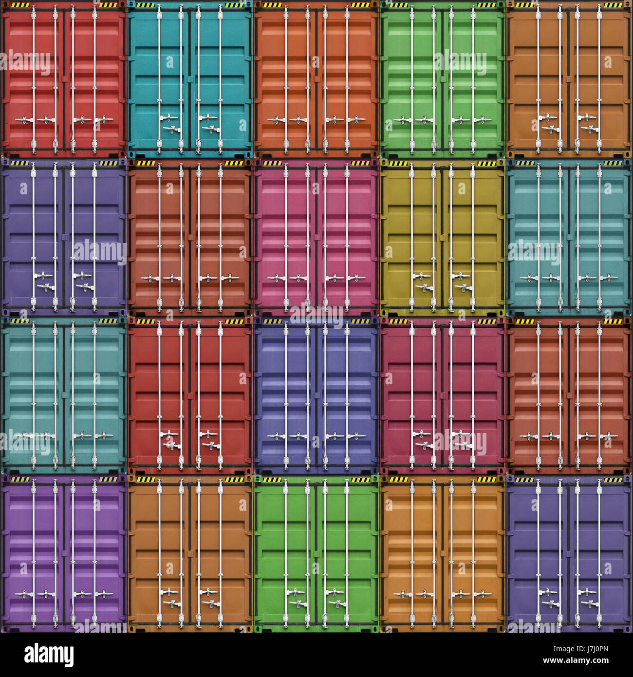 Container Fracht Cargo Container Industrie Industrielogistik stack Stockfoto