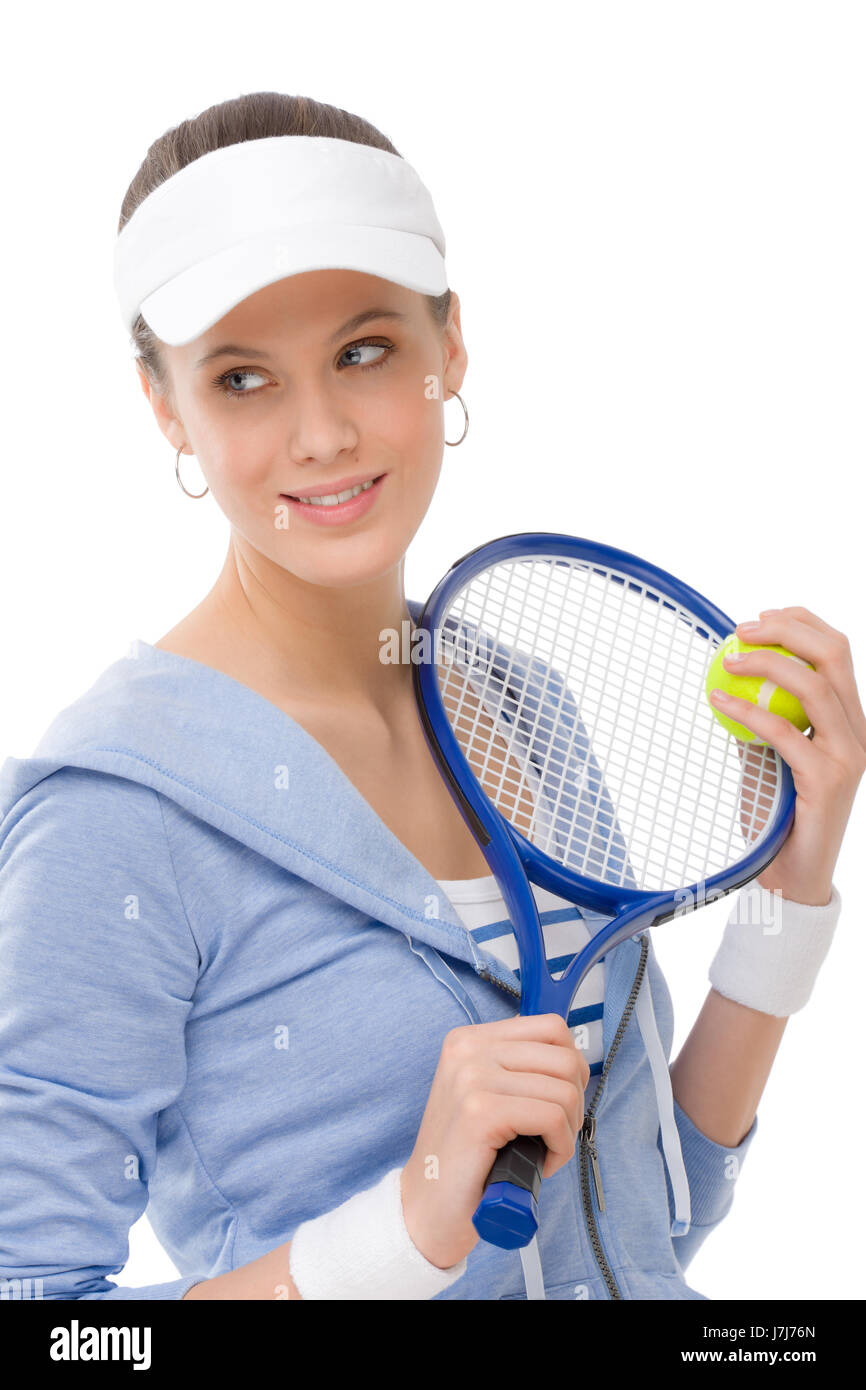 Damen Sport Sport Tennis Outfit Fitness gesunde Frau schön beauteously Stockfoto