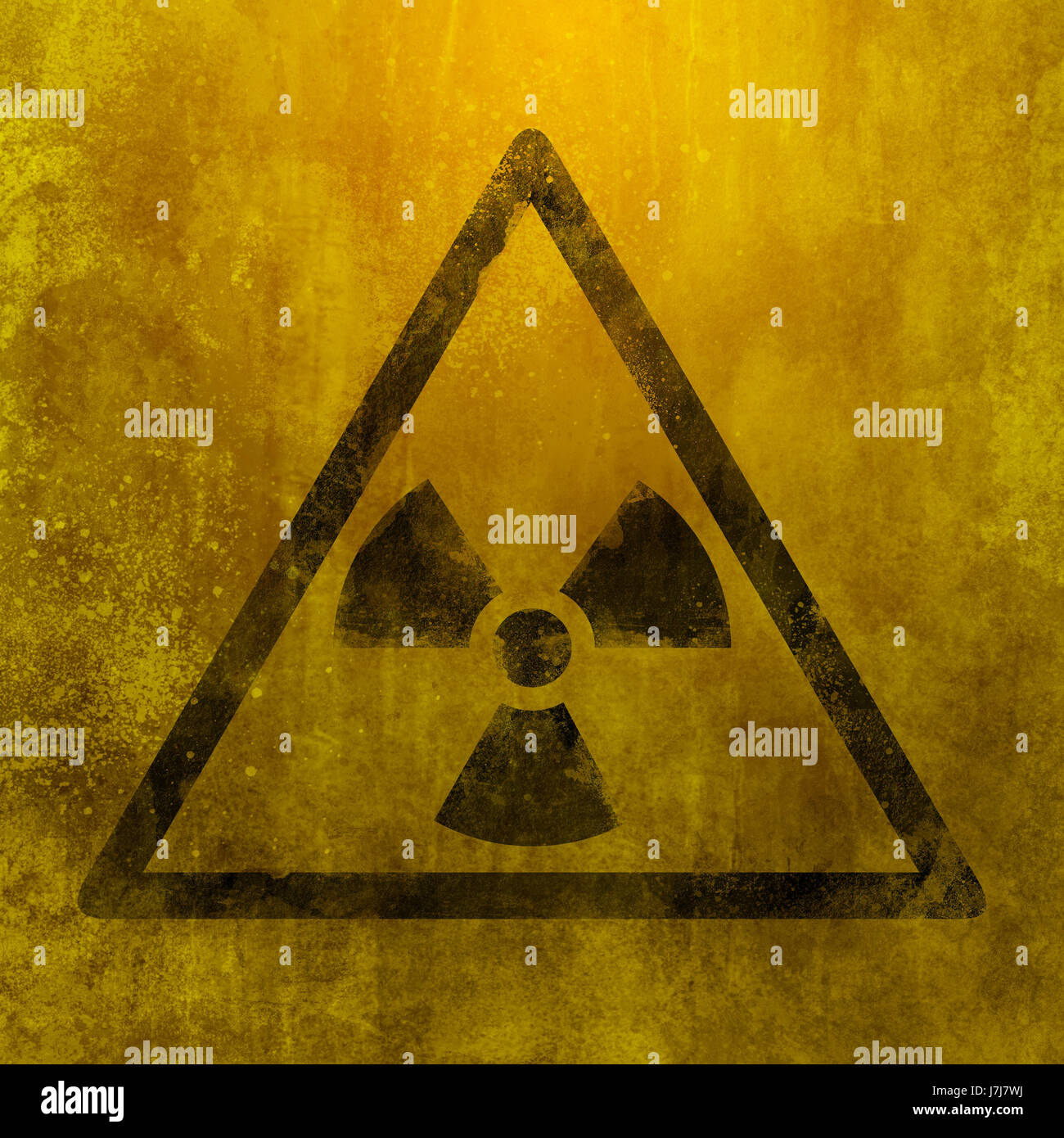 Gefahr Krebs Strahlung radioaktiv Radioaktivität ungesunde Atom Uran Stockfoto