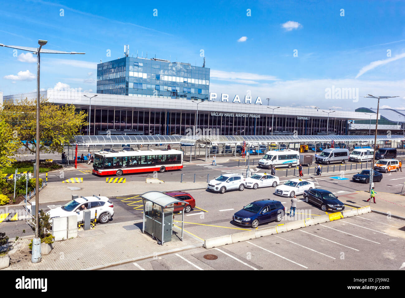 Flughafen Prag Tschechische Republik Stockfoto