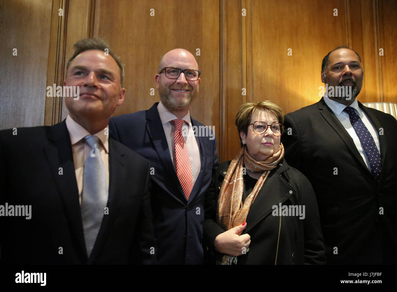 Die UKIP Politik Ankündigung auf einer Pressekonferenz mit Westminster: Peter Whittle, Paul Nuttall, Margot Parker, David Kurten Where: London, Vereinigtes Königreich bei: Kredit-24. April 2017: Dinendra Haria/WENN.com Stockfoto