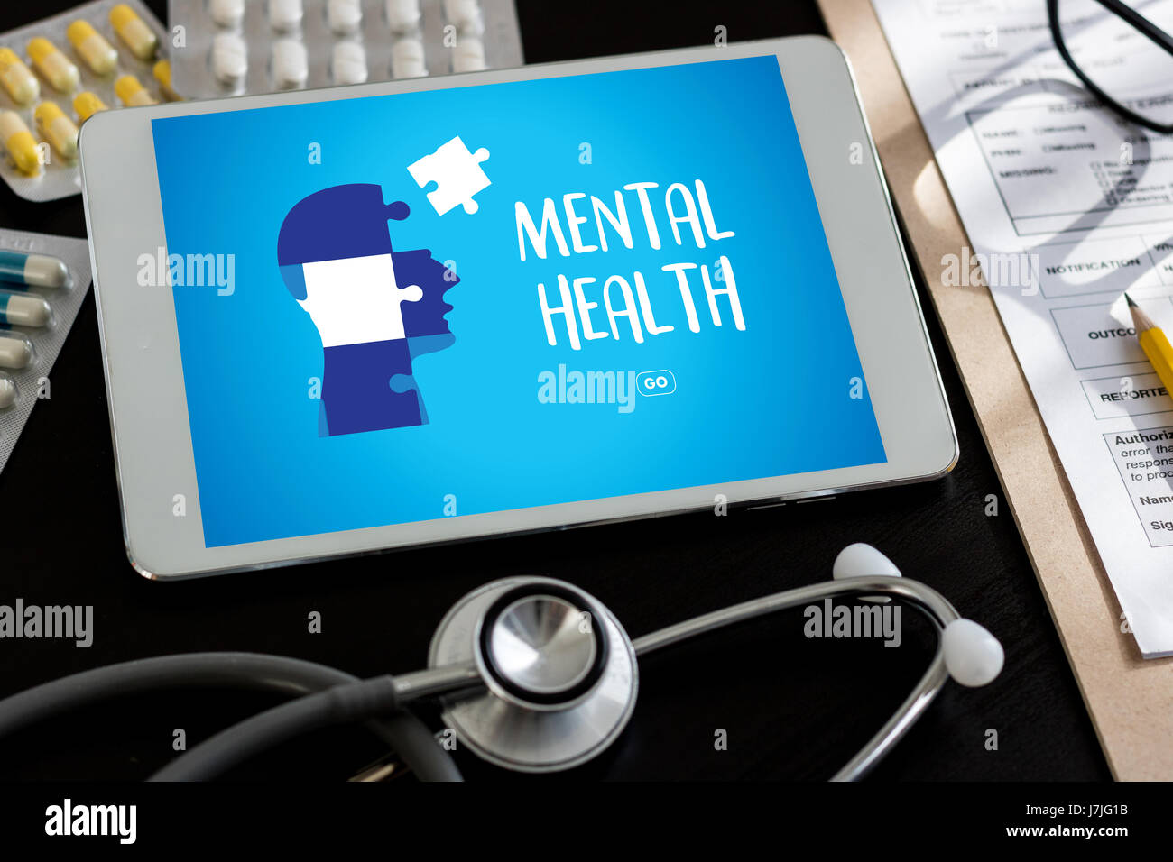 PSYCHISCHE Gesundheit psychische psychischen Stress-Management und psychologischen Traumata Gesundheit Stockfoto