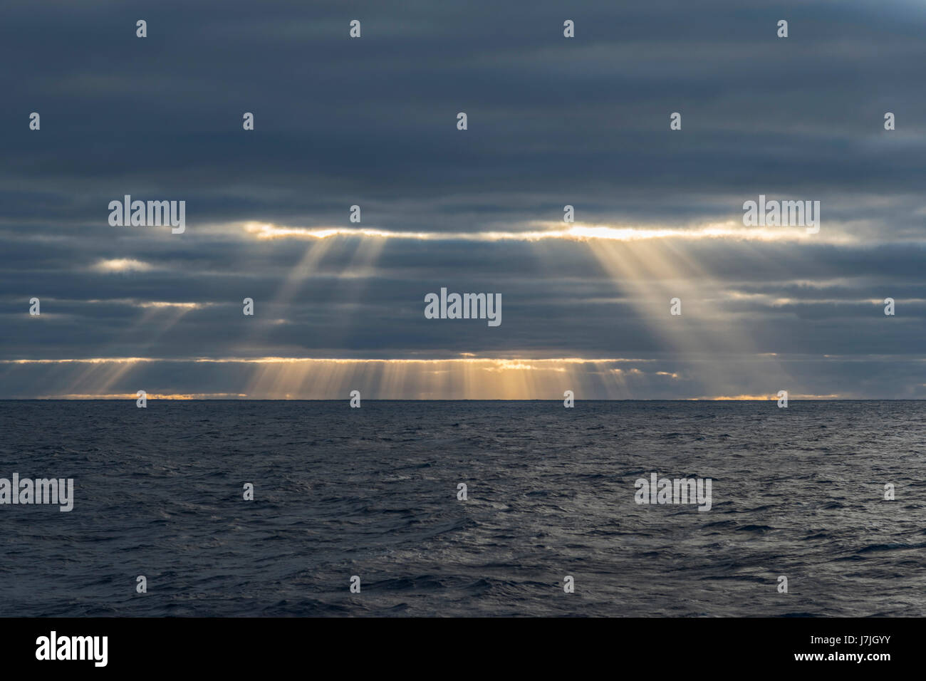 Wolken über Meer, Jardines De La Reina, Kuba Stockfoto