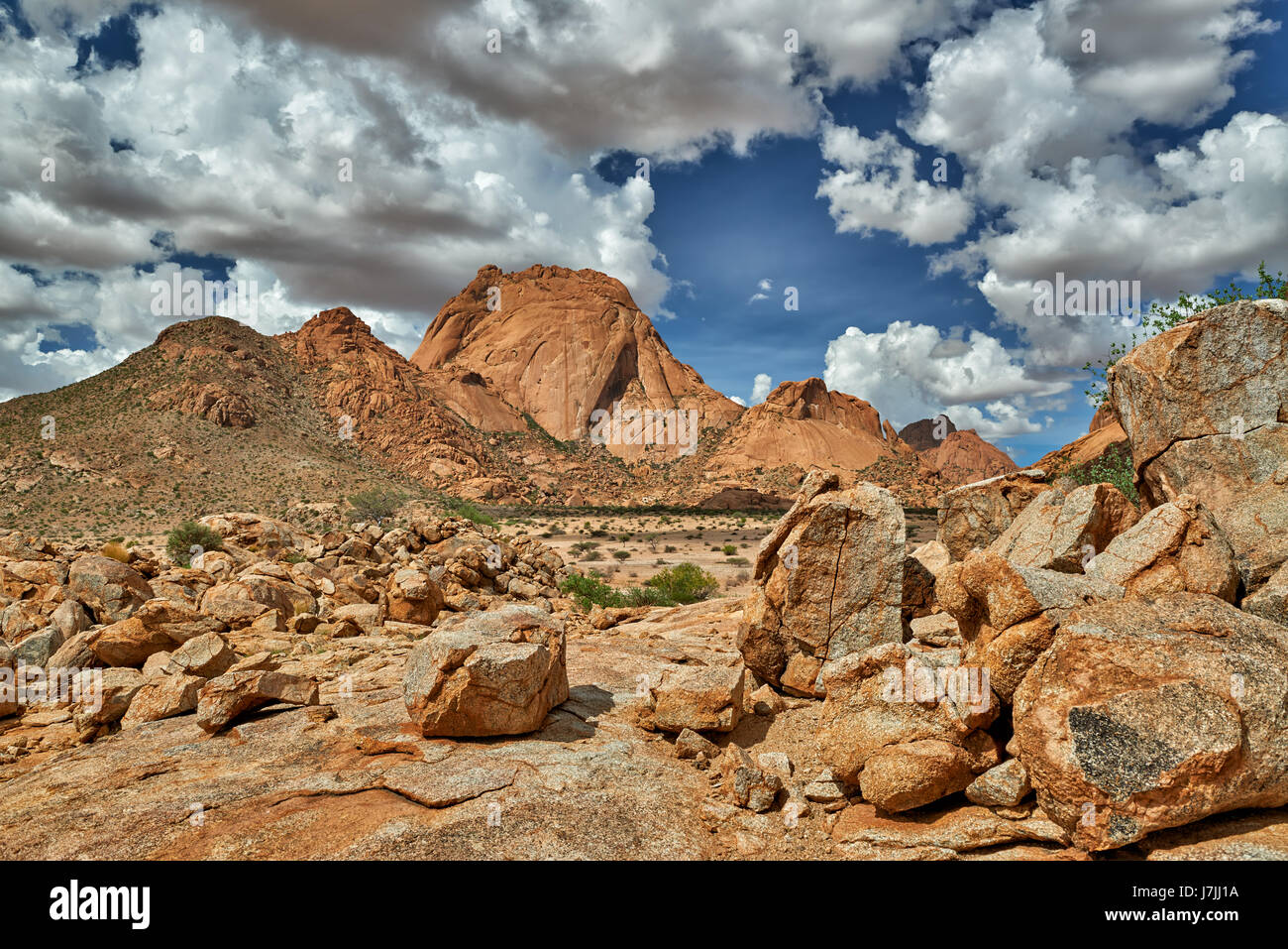 Spitzkoppe, Berglandschaft von Granitfelsen, Matterhorn von Namibia, Namibia, Afrika Stockfoto