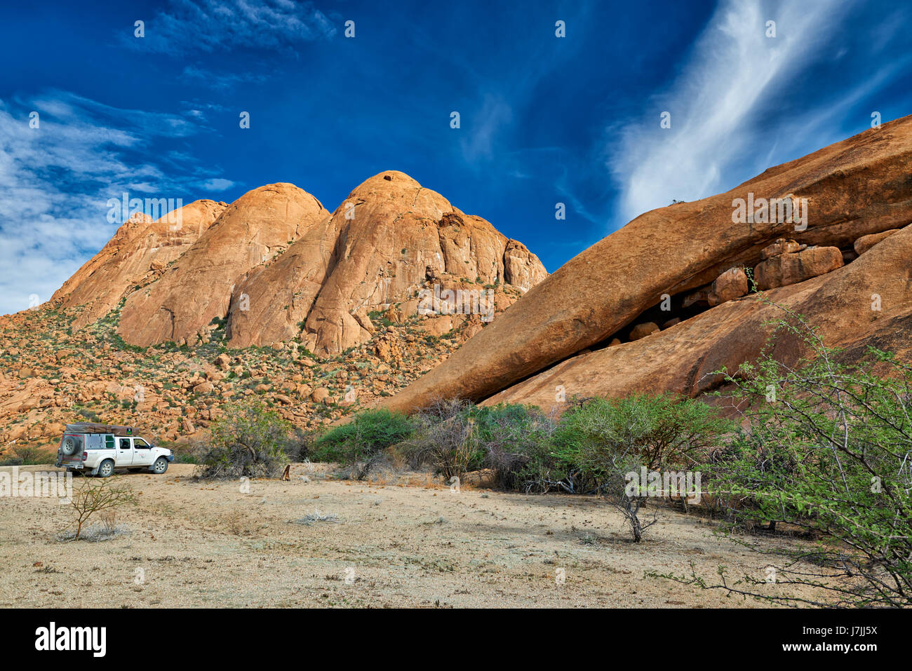 Spitzkoppe, Berglandschaft von Granitfelsen, Matterhorn von Namibia, Namibia, Afrika Stockfoto