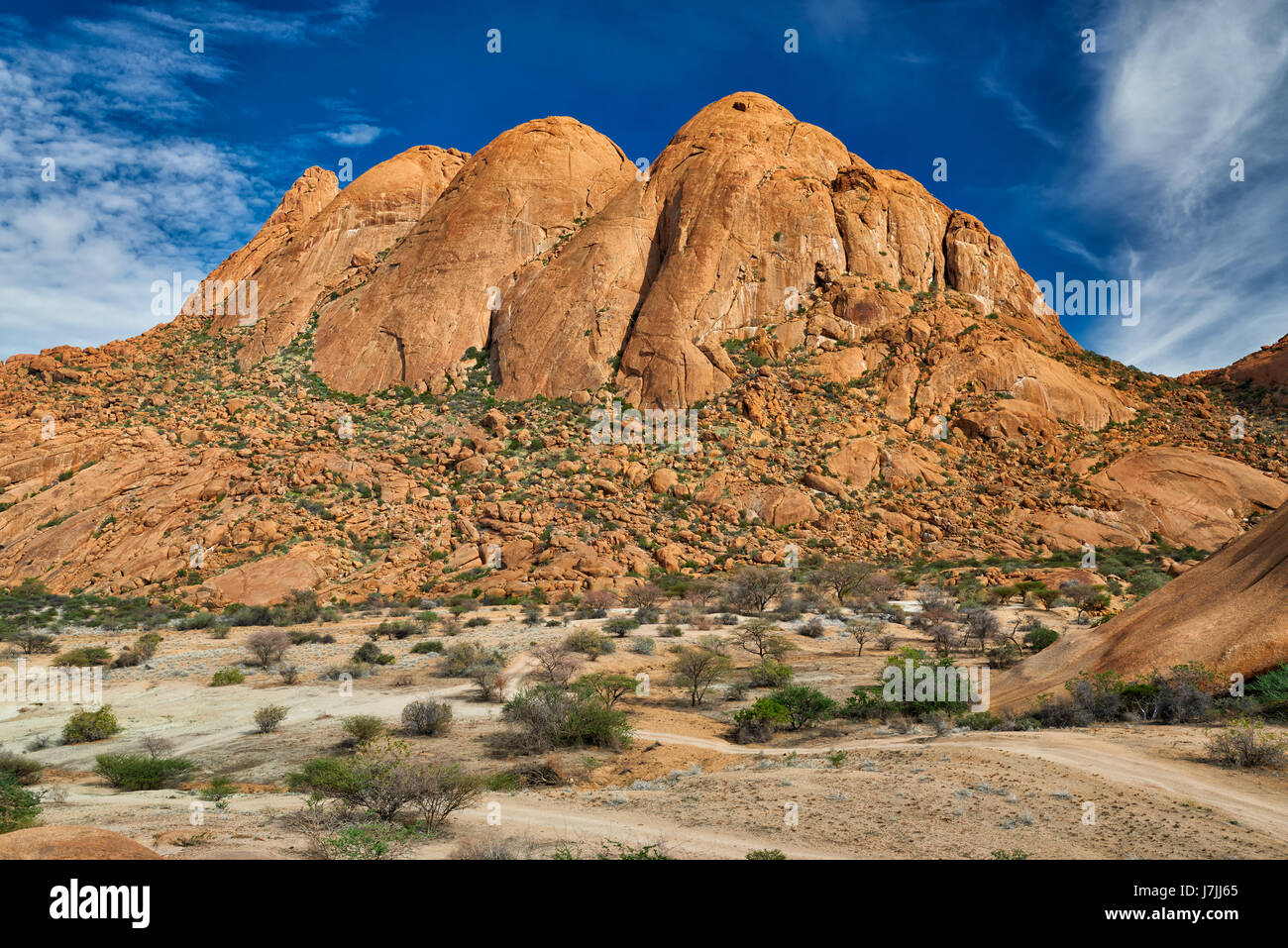 Spitzkoppe, Berglandschaft von Granitfelsen, Matterhorn von Namibia, Namibia, Afrika Stockfoto