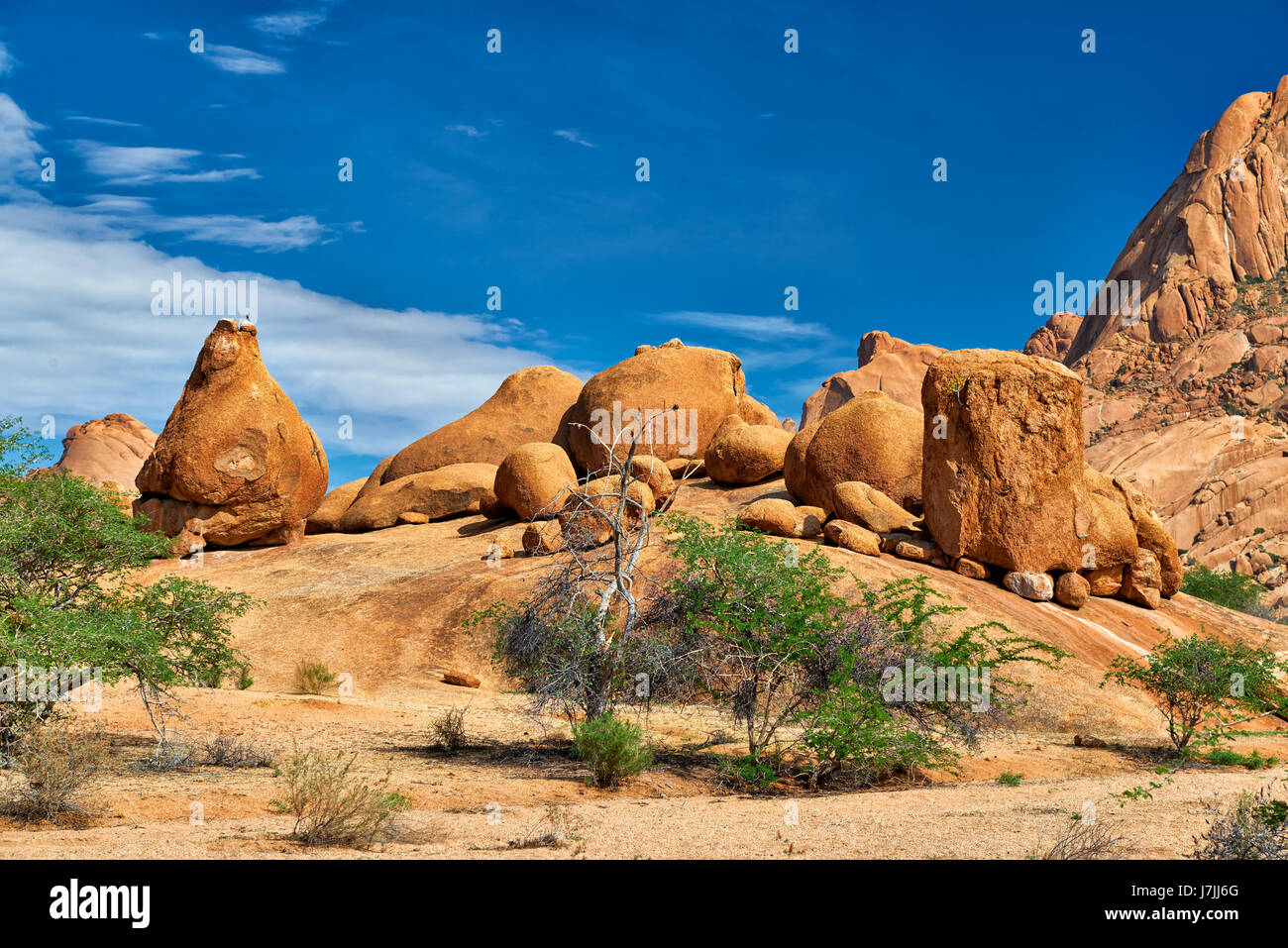 Spitzkoppe, Berglandschaft von Granitfelsen, Matterhorn von Namibia, Namibia, Afrika Stockfoto