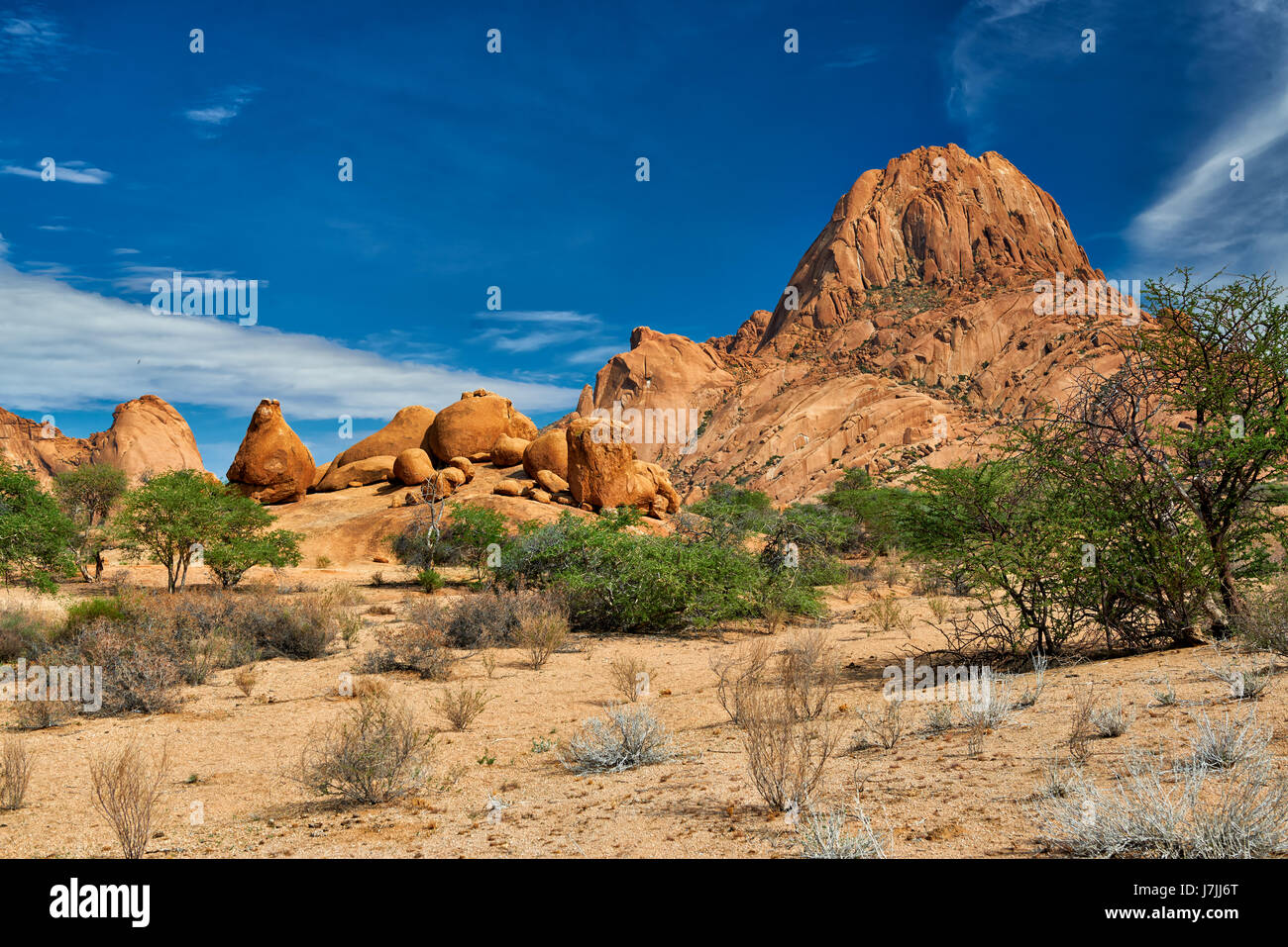 Spitzkoppe, Berglandschaft von Granitfelsen, Matterhorn von Namibia, Namibia, Afrika Stockfoto