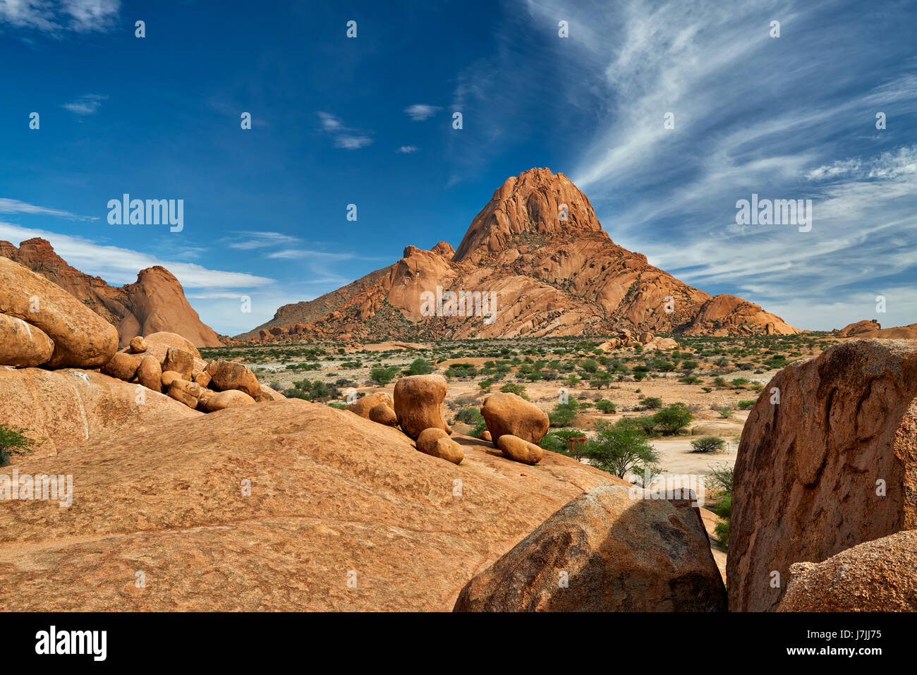 Spitzkoppe, Berglandschaft von Granitfelsen, Matterhorn von Namibia, Namibia, Afrika Stockfoto