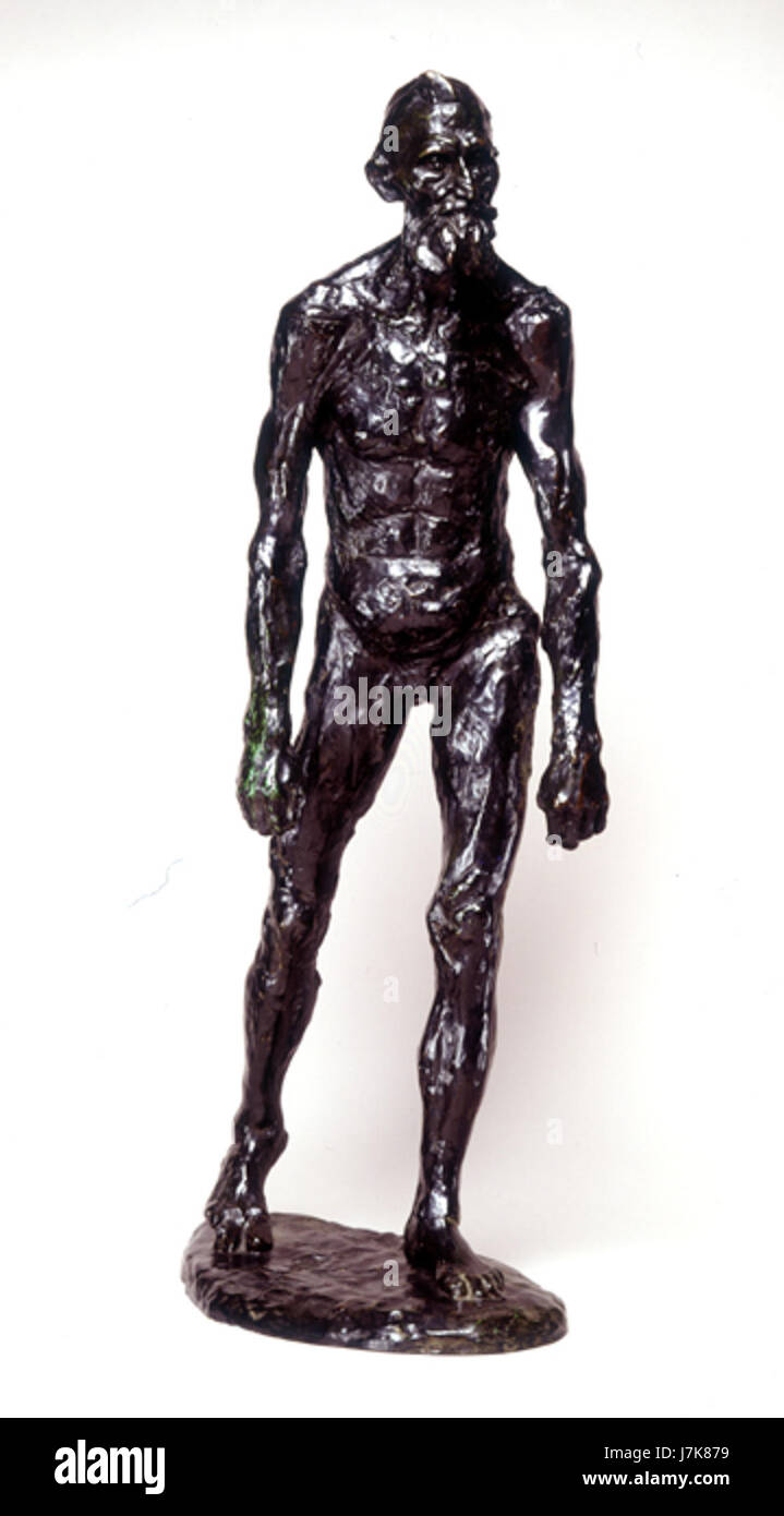 Eustache de Saint Pierre war ein französischer Held, der im Hundertjährigen Krieg eine bedeutende Rolle spielte. Seine Tapferkeit und seine Opfer werden in verschiedenen Kunstwerken und historischen Berichten gewürdigt, die Loyalität und Patriotismus symbolisieren. Stockfoto