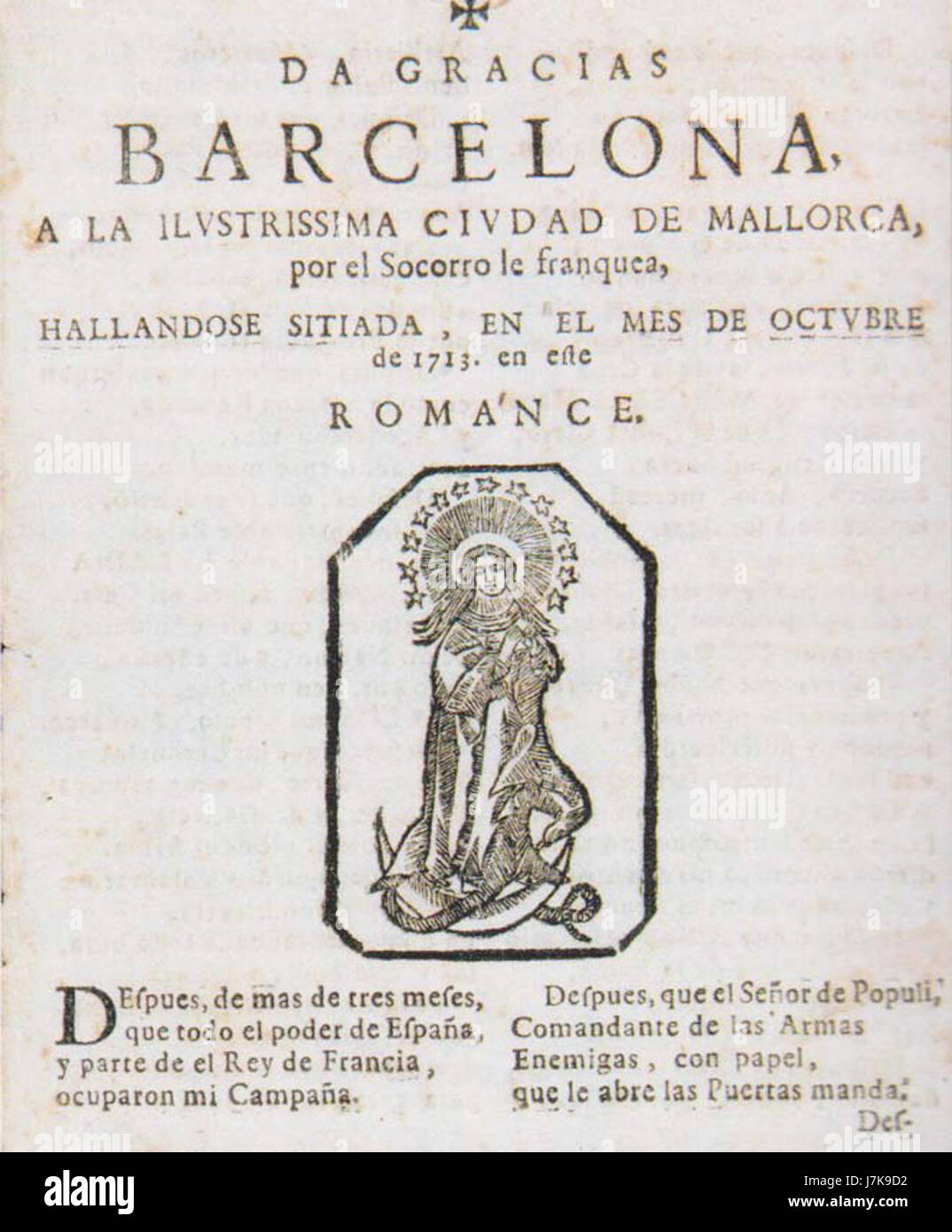 1713 Sitio Barcelona Reino Mallorca 001 Stockfoto