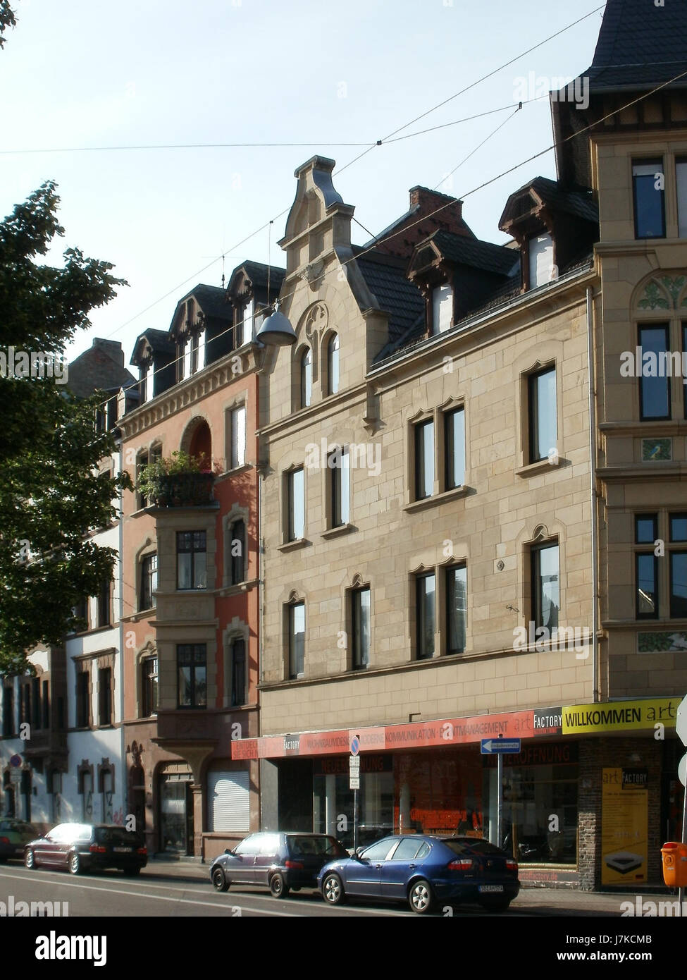 Dieses Bild oder Verweis auf Goethestr. 1 in SaarbrÃ¼cken, aufgenommen am 30. April 2011, zeigt wahrscheinlich eine Straße oder ein architektonisches Merkmal in der Stadt SaarbrÃ¼cken. Das Gebiet kann städtische oder kulturelle Elemente der Stadt hervorheben. Stockfoto