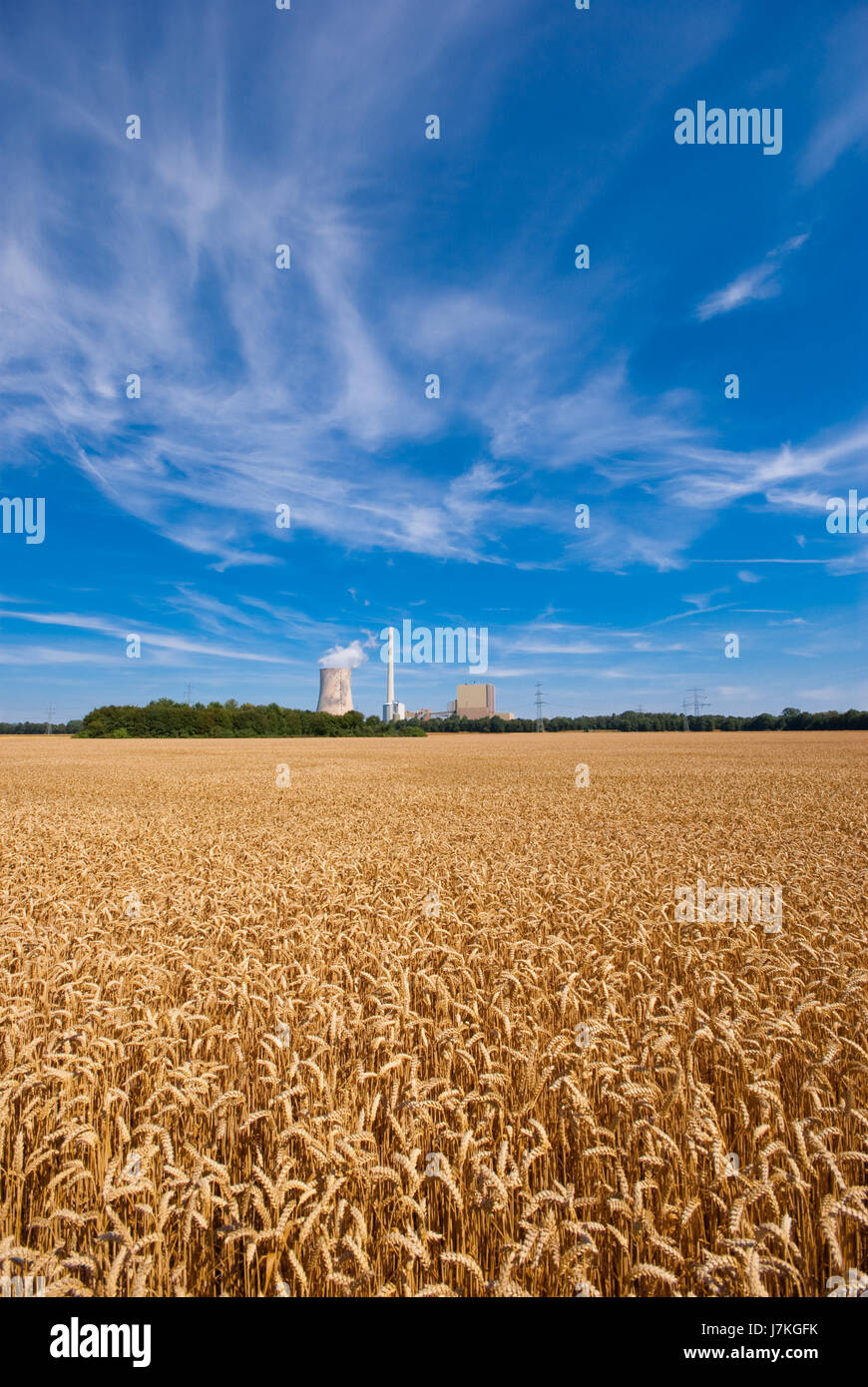 Umwelt Enviroment Kraftwerk Kohle Kraftwerk Landwirtschaft Landwirtschaft Stockfoto