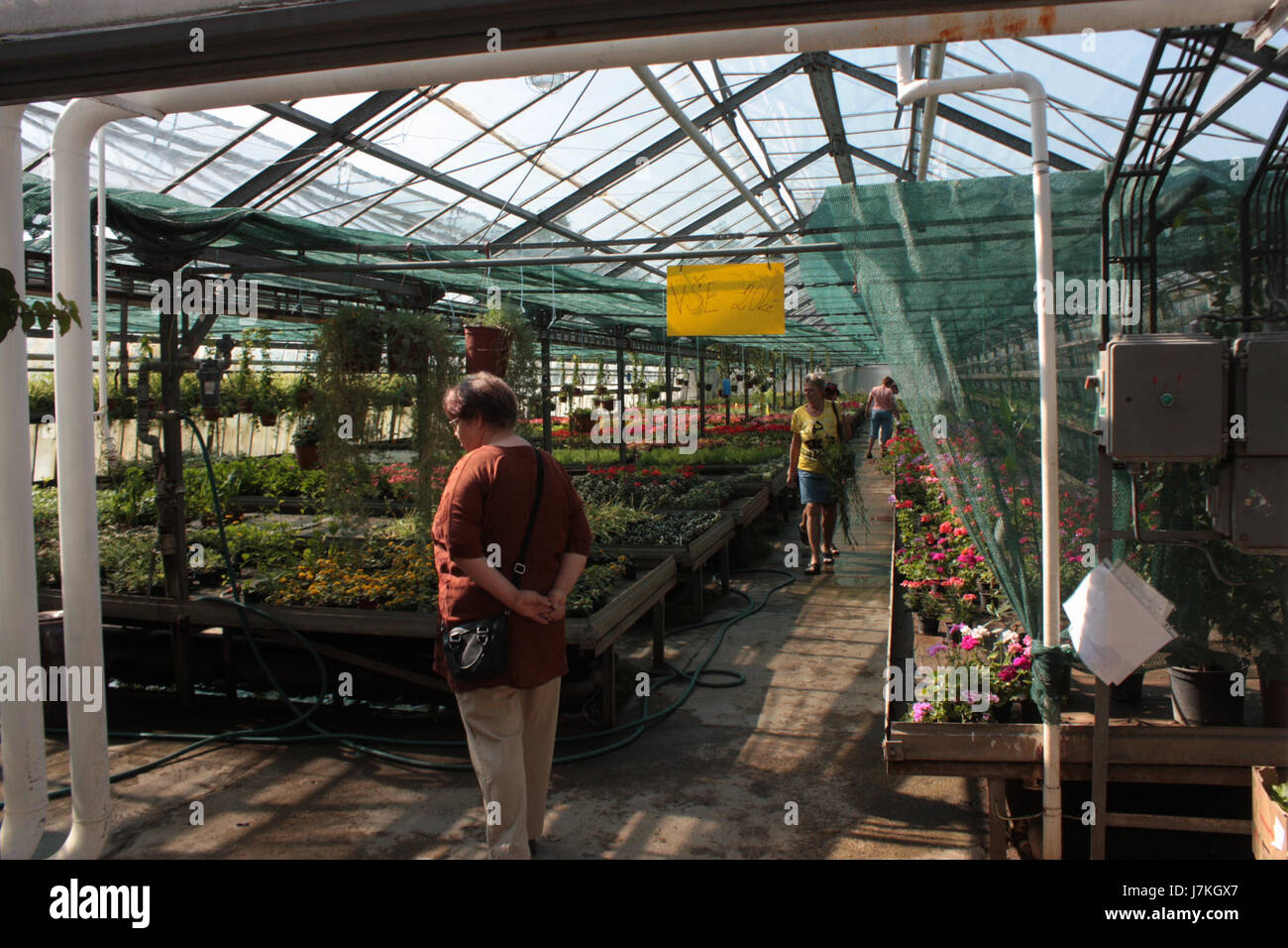 Dieses Bild zeigt das Kernkraftwerk Bohunice in der Slowakei und bietet einen Einblick in seine betriebliche Infrastruktur. Das Kraftwerk spielt eine wichtige Rolle bei der Energieerzeugung in der Slowakei und trägt zum Stromnetz des Landes bei. Stockfoto