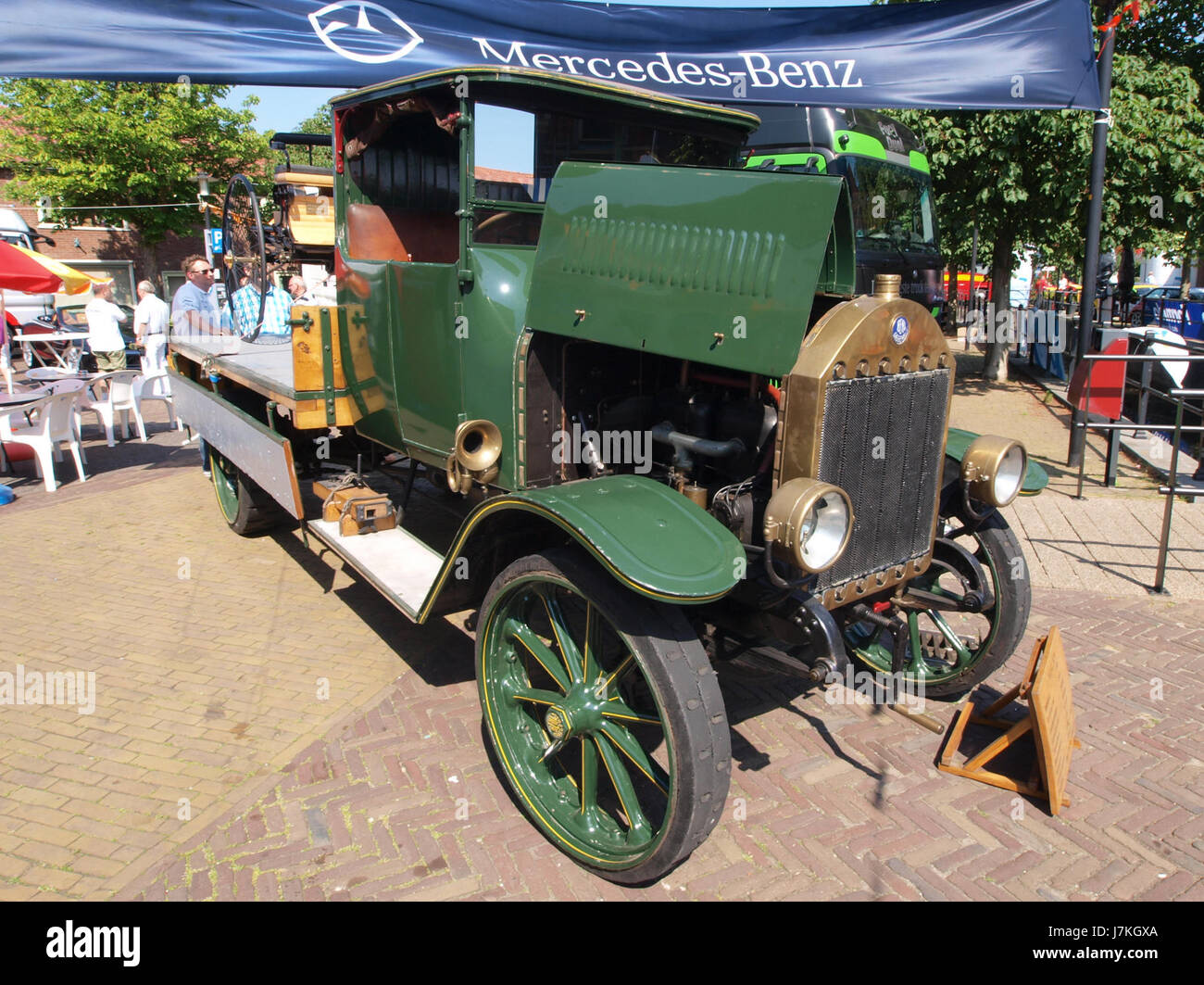 Dieser Titel bezieht sich auf einen 1920er Benz K70, der 2011 auf der SPECIAAL Auto Evenement in Nijkerk, Niederlande, ausgestellt wurde. Bei der Veranstaltung wurden Oldtimer und historische Automobile vorgestellt. Stockfoto