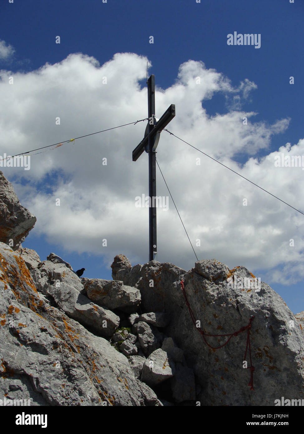 2011 wilder Kaiser 161 Ellmauer Halt Gipfelkreuz Stockfoto