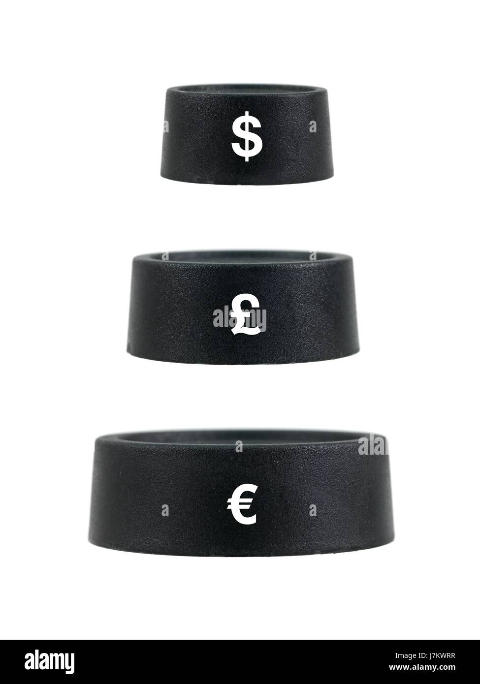 Dollar Dollar isoliert antike schwarze dunkelhäutige kohlschwarze tiefschwarze Euro Küche Stockfoto