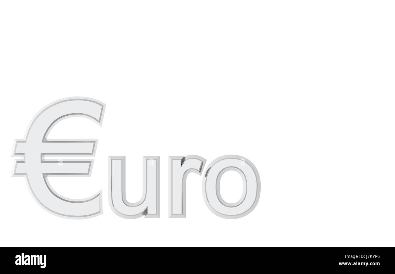 Zeichen signalisieren Euro Währung Europa Europäische Union Piktogramm Symbol Piktogramm Stockfoto