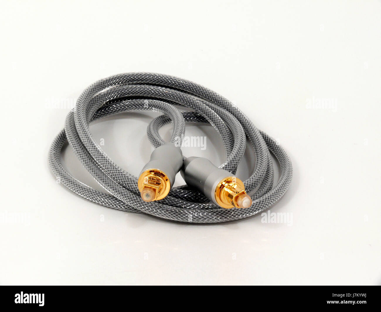 Audio-Lichtleiter-Kabel Stockfoto