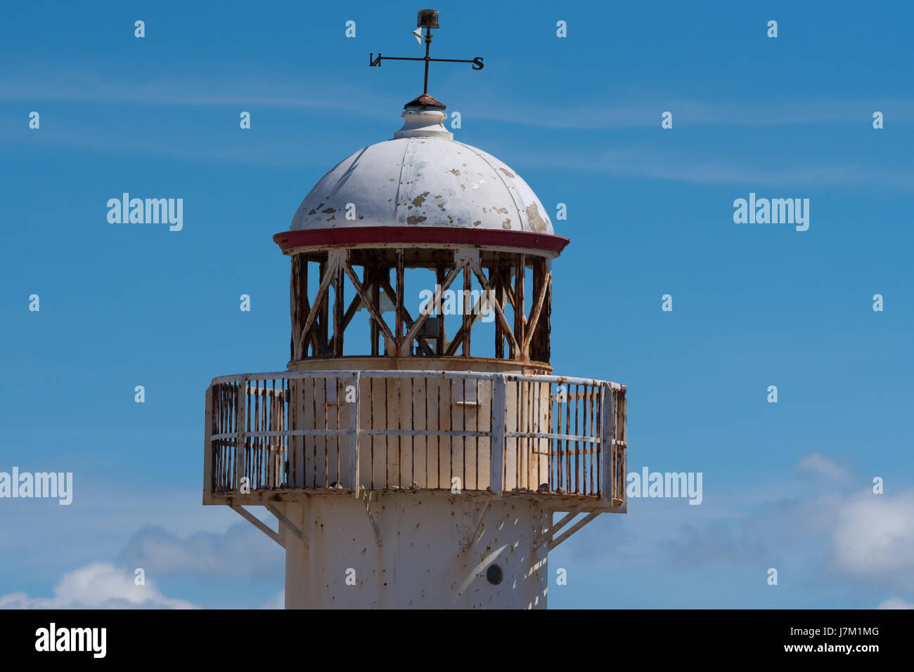 Die restaurierte Hodbarrow Leuchtturm in der Nähe von Millom in Cumbria Stockfoto