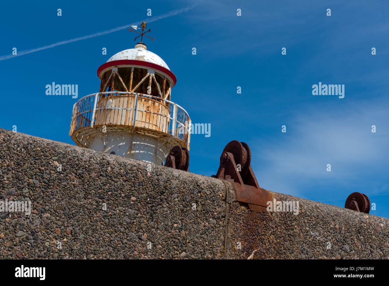 Die restaurierte Hodbarrow Leuchtturm in der Nähe von Millom in Cumbria Stockfoto