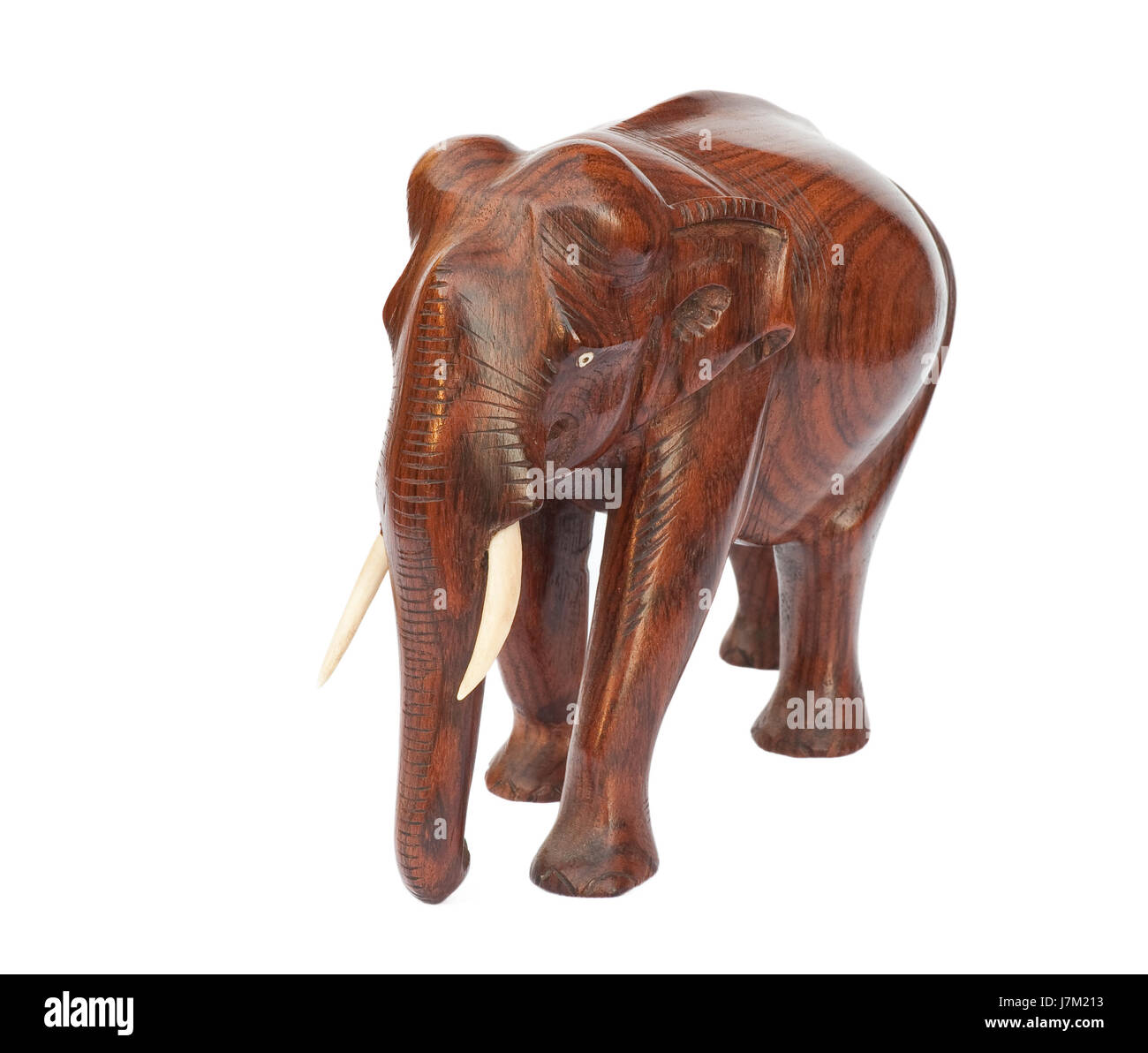 Objekt isoliert Elefant Skulptur Souvenir geschnitzte hölzerne Statue Objektkunst Stockfoto