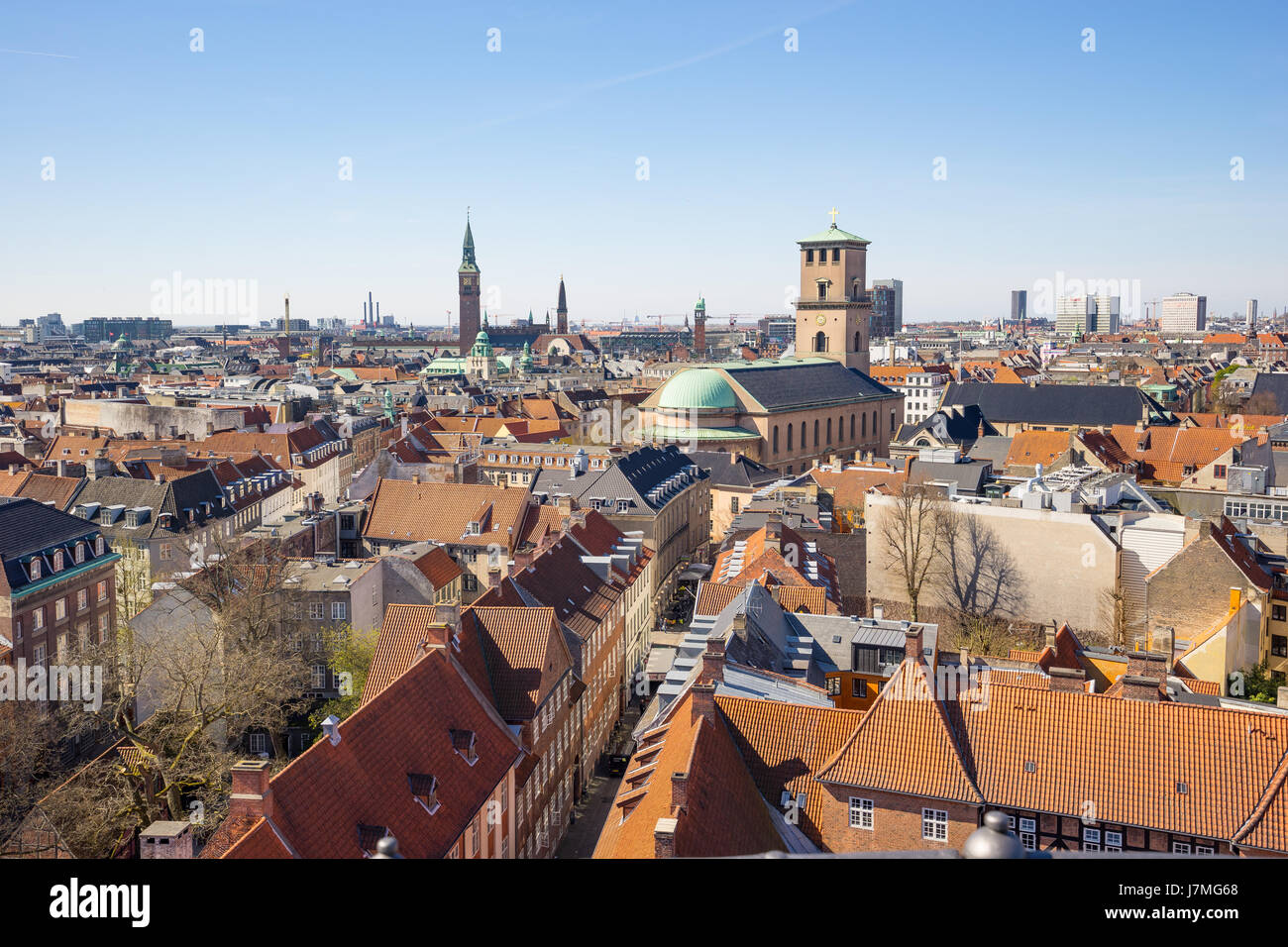 Kopenhagen Stadt Skyline in Dänemark. Stockfoto