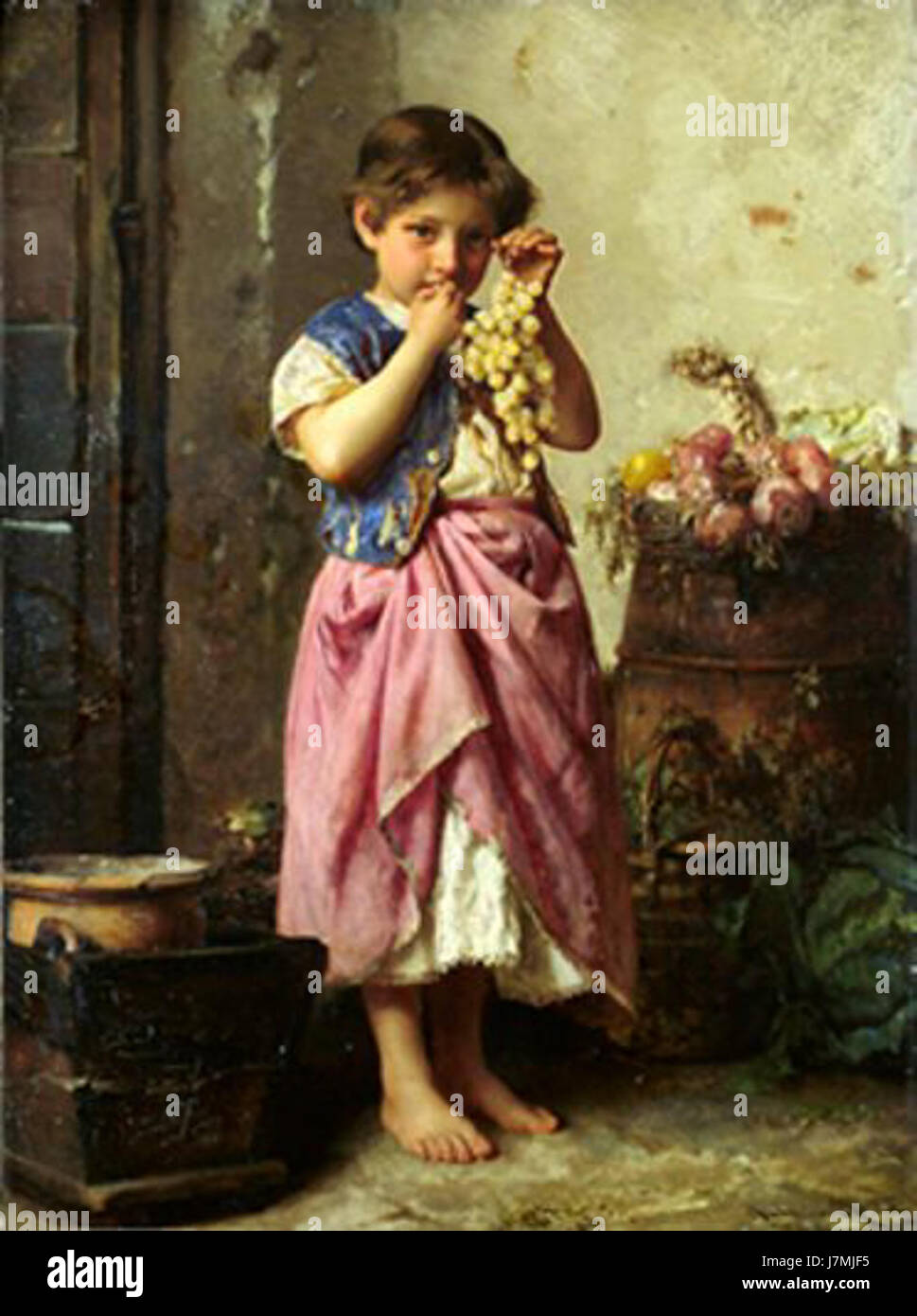 Antonio Rotta war ein Künstler, der für seine Beiträge zur italienischen Kunst im 19. Jahrhundert bekannt war. Seine Arbeiten konzentrierten sich oft auf Landschaften und Porträts, wobei er die Essenz des Stils der periodâ einfängt. Stockfoto