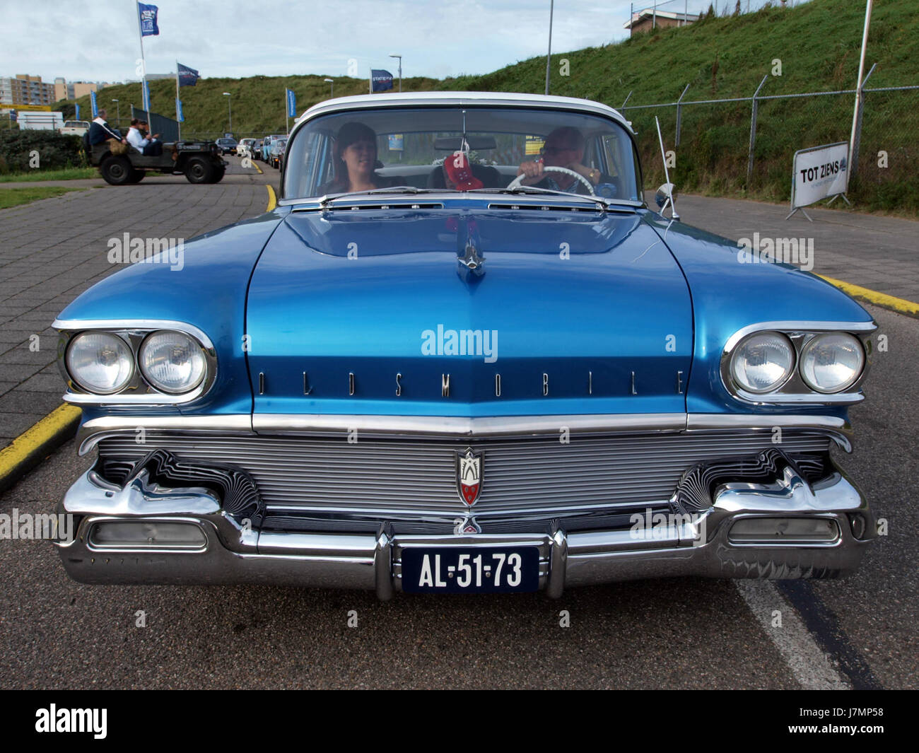 1958 Oldsmobile achtzig acht pic4 Vorderansicht Stockfoto