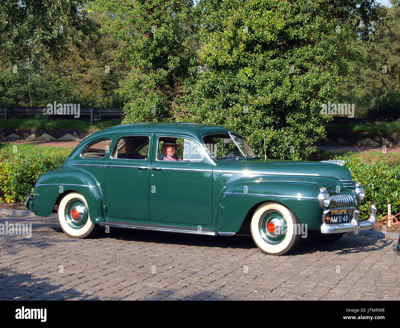 Ein Foto eines 1941 DeSoto S8S Custom, das das klassische Design und die Merkmale des Fahrzeugmodells aus den frühen 1940er Jahren zeigt Stockfoto