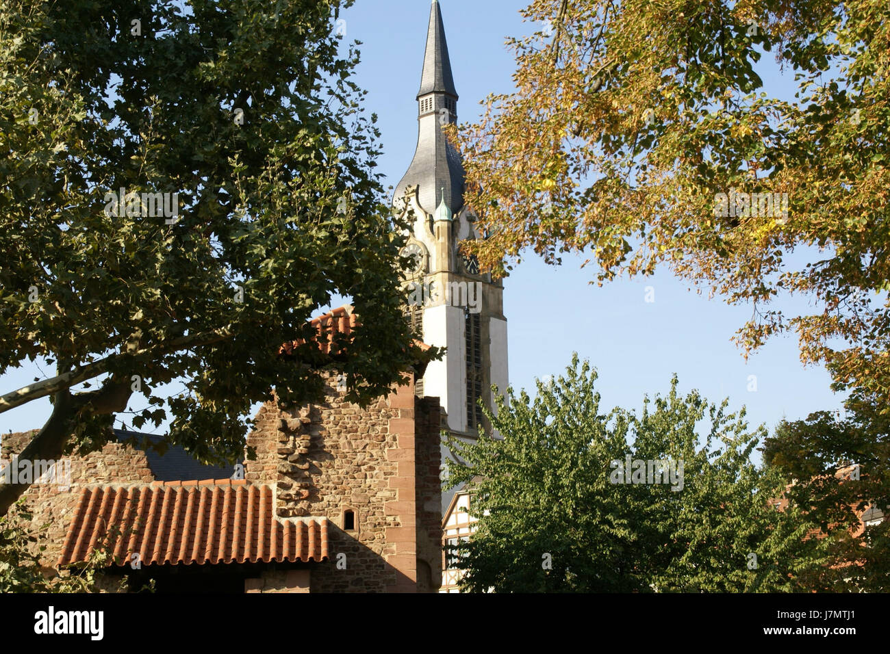 2011.09.25.163607 Tiefburg Friedenskirche Handschuhsheim Heidelberg Stockfoto